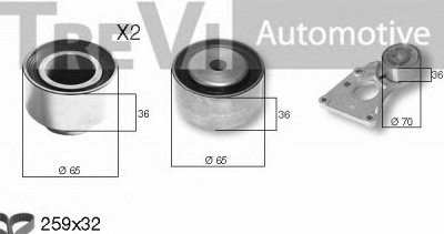 TREVI AUTOMOTIVE kd1366 -  Комплект ремня ГРМ